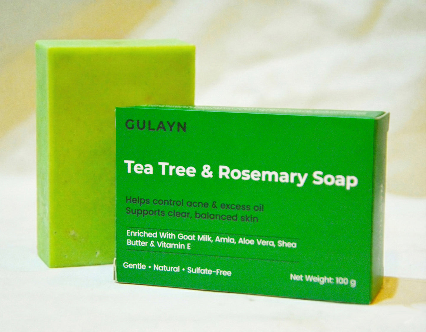 Tea Tree & Rosemary Soap – Acne Control & Oil Balancing Bar < Buy 1 Get 1 Free Limited Time >